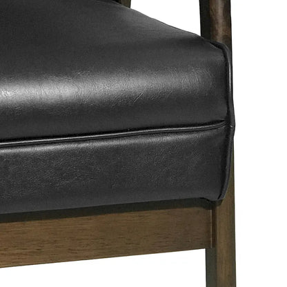 Fauteuil d'appoint à dossier haut en similicuir de 25,75 pouces