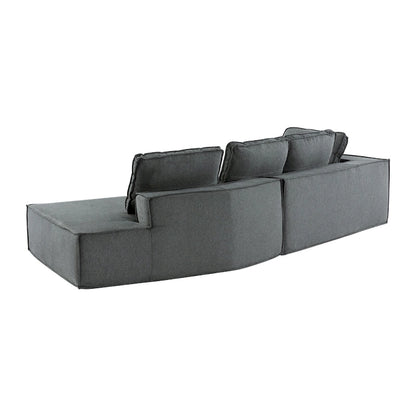 Canapé-lit moderne 4 places gris 125 pour salon, convertible en canapé d'intérieur