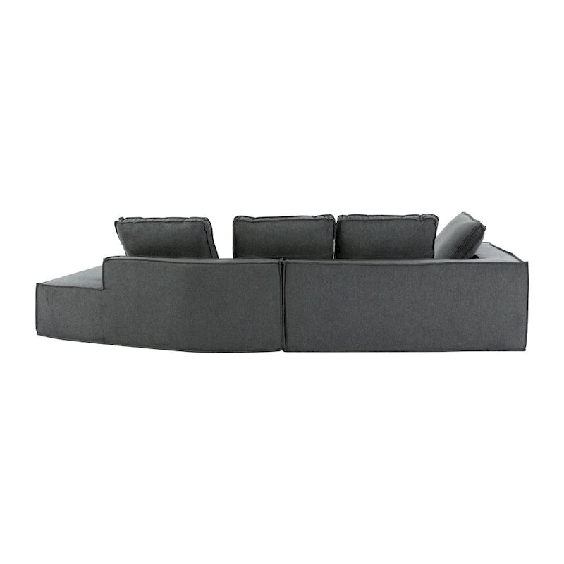 Canapé-lit moderne 4 places gris 125 pour salon, convertible en canapé d'intérieur