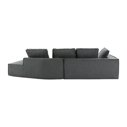 Canapé-lit moderne 4 places gris 125 pour salon, convertible en canapé d'intérieur