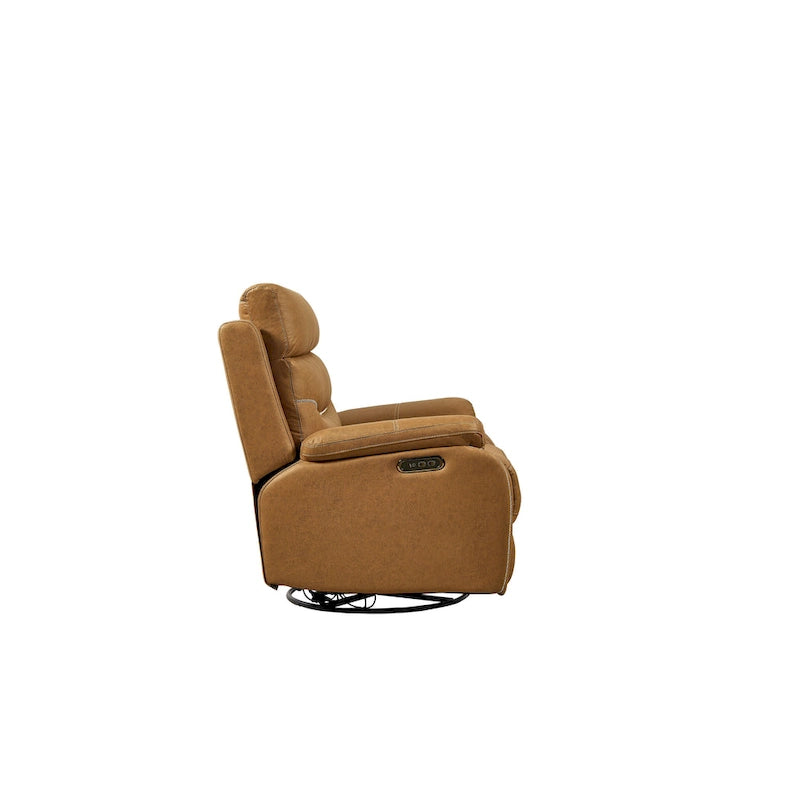 Fauteuil inclinable gris à double moteur avec rotation à 240°, fonction bascule, ports USB et appui-tête réglable