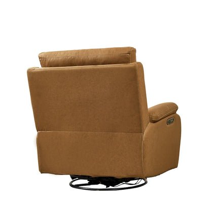 Fauteuil inclinable gris à double moteur avec rotation à 240°, fonction bascule, ports USB et appui-tête réglable