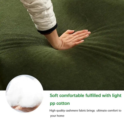 Canapé d'angle modulable minimaliste vert 129,5 cm en forme de L, 4 places avec méridienne, design modulable et polyvalent.