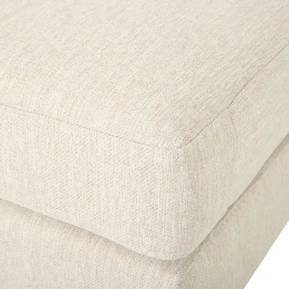 Canapé 3 places beige moderne 101 avec pieds en bois et deux coussins pour salon