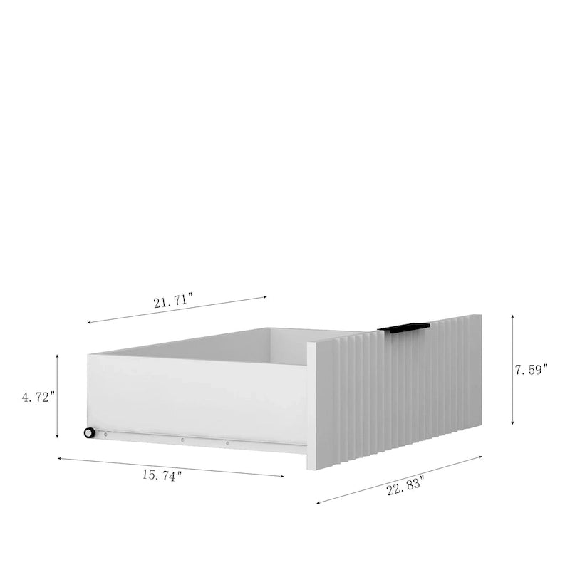 Armoire moderne 47.24 avec penderie, tiroirs et étagères ouvertes pour chambre à coucher