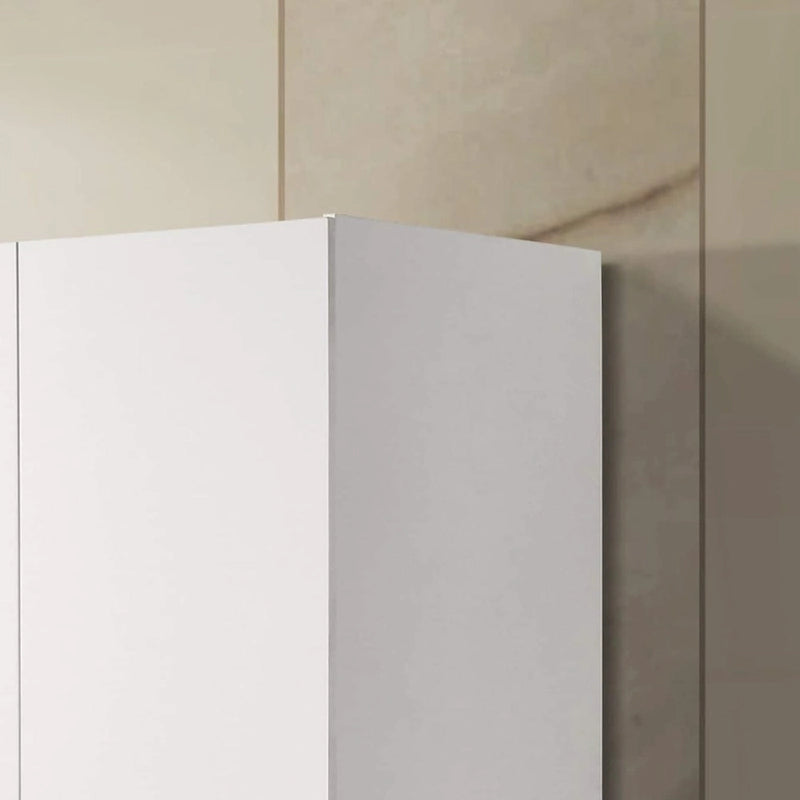 Armoire moderne à double porte de 19 pouces avec étagère de rangement et tringle à vêtements pour chambre à coucher
