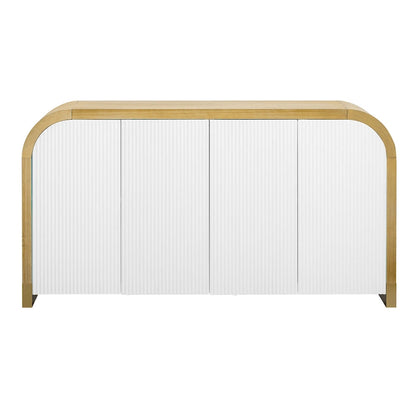 Meuble moderne à 4 portes avec étagères réglables pour bureau, salon et entrée