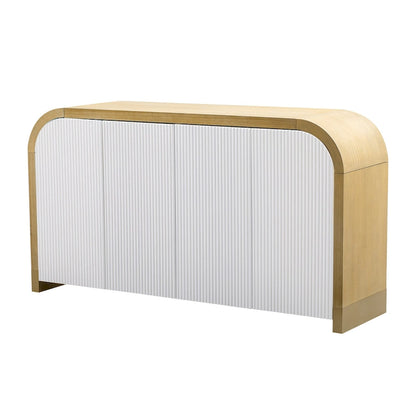 Meuble moderne à 4 portes avec étagères réglables pour bureau, salon et entrée