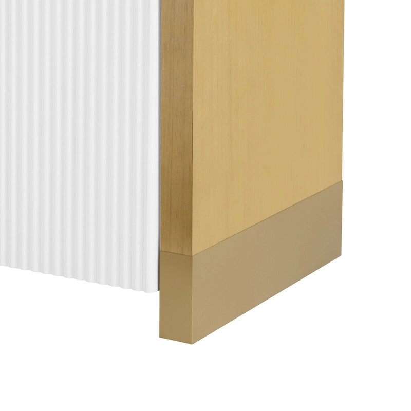 Meuble moderne à 4 portes avec étagères réglables pour bureau, salon et entrée