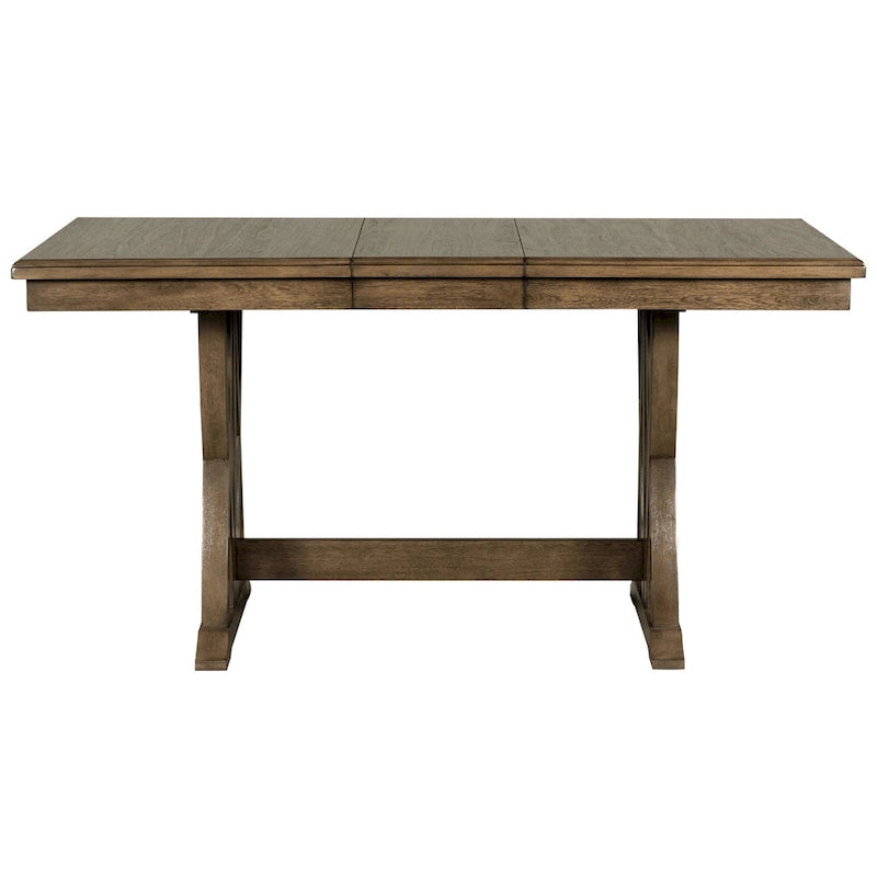 Ensemble de salle à manger en bois 7 pièces avec table extensible et 6 chaises