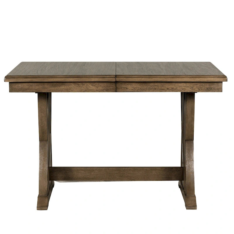 Ensemble de salle à manger en bois 7 pièces avec table extensible et 6 chaises