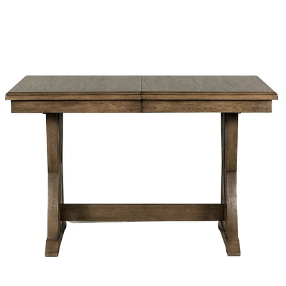 Ensemble de salle à manger en bois 7 pièces avec table extensible et 6 chaises