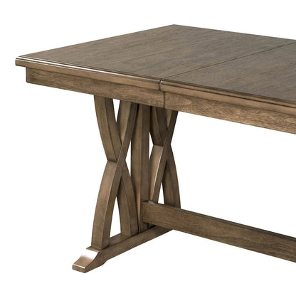 Ensemble de salle à manger en bois 7 pièces avec table extensible et 6 chaises