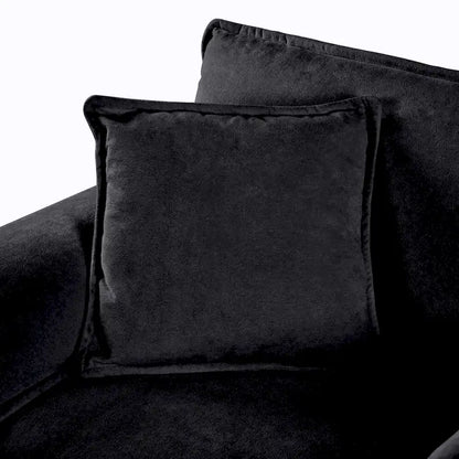 Canapé 2 places surdimensionné en chenille de 64 pouces avec combinaison DIY et poches de rangement