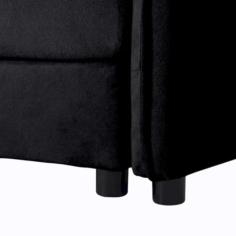 Canapé 2 places surdimensionné en chenille de 64 pouces avec combinaison DIY et poches de rangement