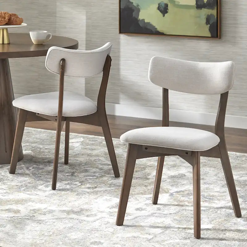 Chaise de salle à manger Lifestorey Cari en bois massif (lot de 2)