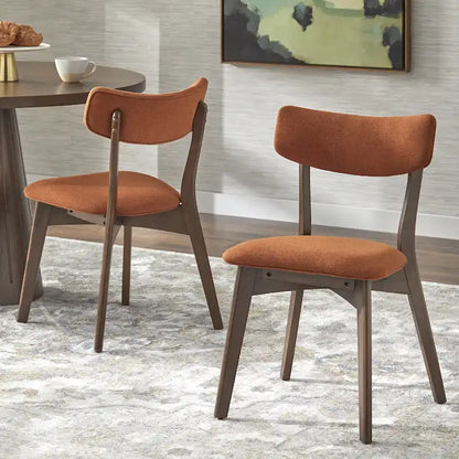 Chaise de salle à manger Lifestorey Cari en bois massif (lot de 2)