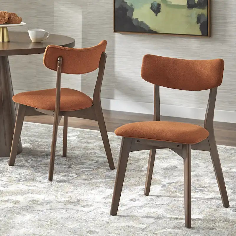 Chaise de salle à manger Lifestorey Cari en bois massif (lot de 2)