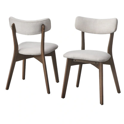 Chaise de salle à manger Lifestorey Cari en bois massif (lot de 2)