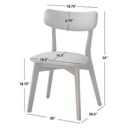 Chaise de salle à manger Lifestorey Cari en bois massif (lot de 2)