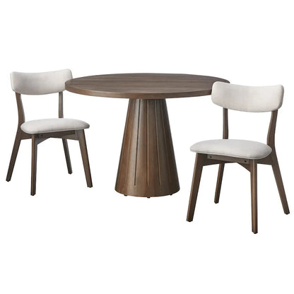 Chaise de salle à manger Lifestorey Cari en bois massif (lot de 2)