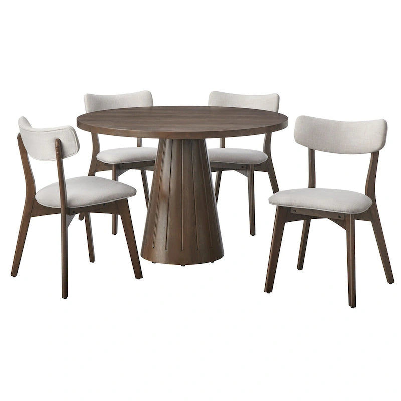 Chaise de salle à manger Lifestorey Cari en bois massif (lot de 2)