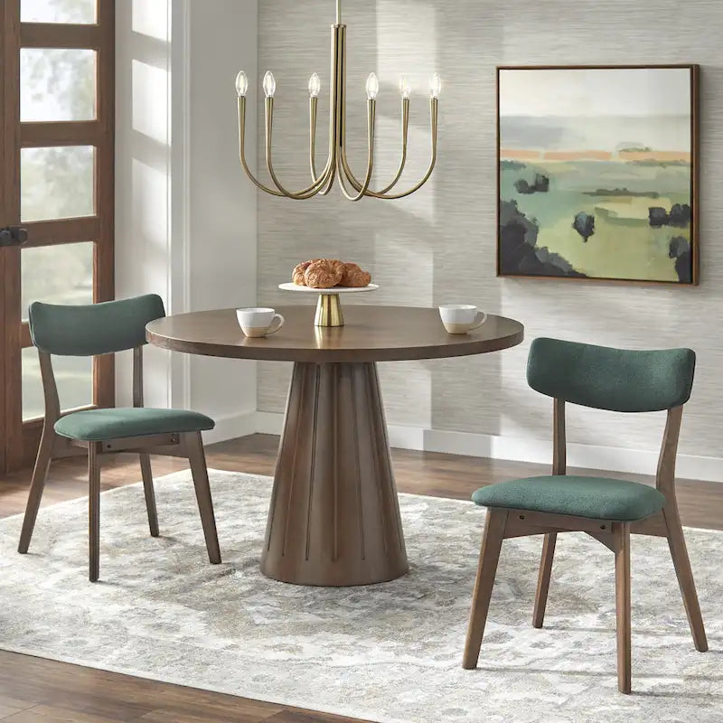 Chaise de salle à manger Lifestorey Cari en bois massif (lot de 2)