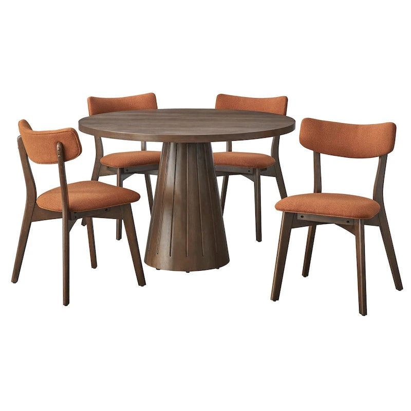Chaise de salle à manger Lifestorey Cari en bois massif (lot de 2)