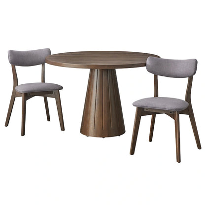 Chaise de salle à manger Lifestorey Cari en bois massif (lot de 2)