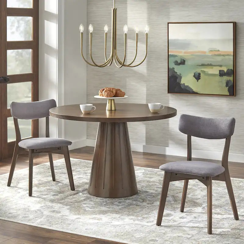 Chaise de salle à manger Lifestorey Cari en bois massif (lot de 2)