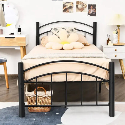 Cadre de lit en métal Costway pour lits simples, doubles et queen, avec matelas plateforme