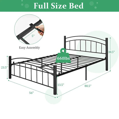Cadre de lit en métal Costway pour lits simples, doubles et queen, avec matelas plateforme