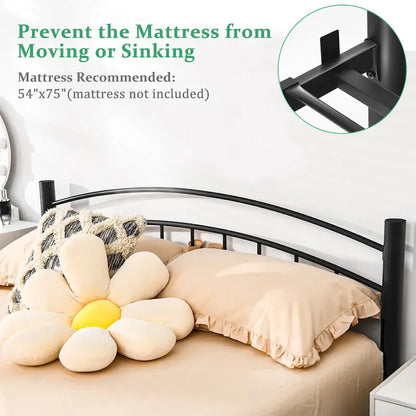 Cadre de lit en métal Costway pour lits simples, doubles et queen, avec matelas plateforme