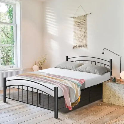 Cadre de lit en métal Costway pour lits simples, doubles et queen, avec matelas plateforme