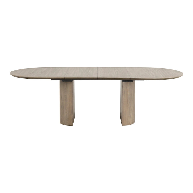 Table de salle à manger extensible en chêne style ferme moderne Lenn de Furniture of America, 102 pouces