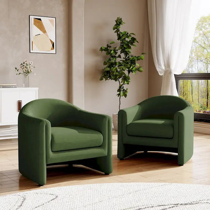Ensemble de 2 fauteuils d'appoint modernes rembourrés de 32,3 pouces de large