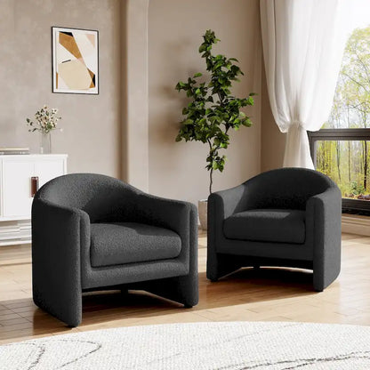 Ensemble de 2 fauteuils d'appoint modernes rembourrés de 32,3 pouces de large