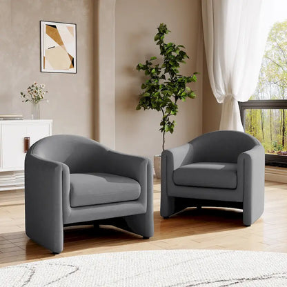 Ensemble de 2 fauteuils d'appoint modernes rembourrés de 32,3 pouces de large