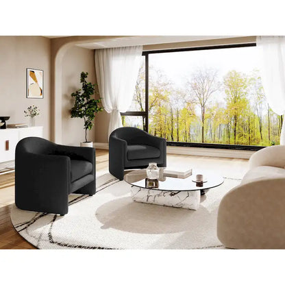Ensemble de 2 fauteuils d'appoint modernes rembourrés de 32,3 pouces de large