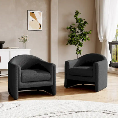 Ensemble de 2 fauteuils d'appoint modernes rembourrés de 32,3 pouces de large