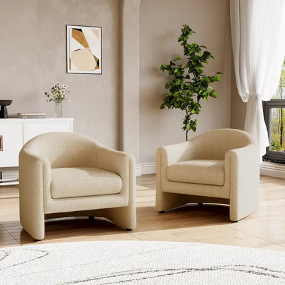 Ensemble de 2 fauteuils d'appoint modernes rembourrés de 32,3 pouces de large