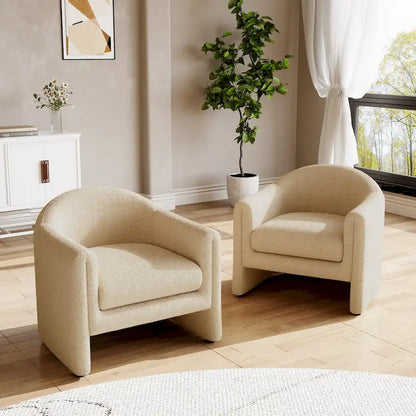 Ensemble de 2 fauteuils d'appoint modernes rembourrés de 32,3 pouces de large