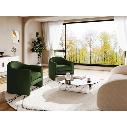 Ensemble de 2 fauteuils d'appoint modernes rembourrés de 32,3 pouces de large