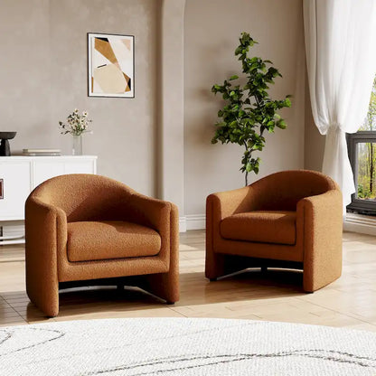 Ensemble de 2 fauteuils d'appoint modernes rembourrés de 32,3 pouces de large