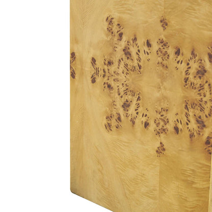 Table d'appoint carrée en bois avec motifs de grain de bois - Brun - Roche River Decor