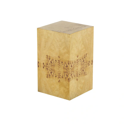 Table d'appoint carrée en bois avec motifs de grain de bois - Brun - Roche River Decor