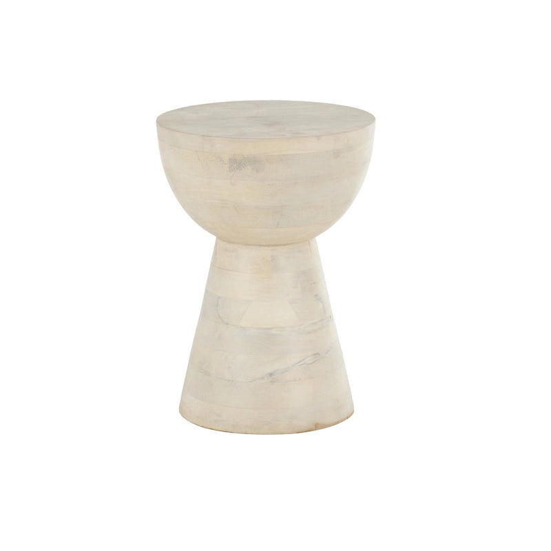 Table d'appoint en bois de manguier - Crème - Roche River Decor