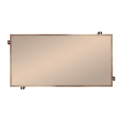 Table basse SEI Furniture Thornberry Champagne en métal avec miroir fumé