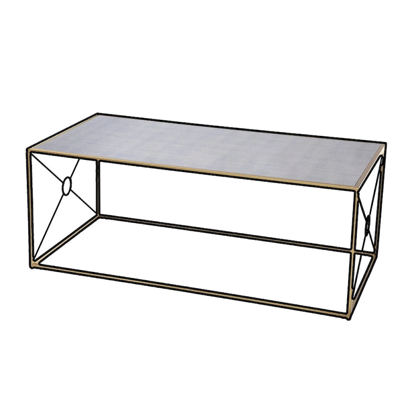Table basse Lanfranco de style transitionnel en métal doré de SEI Furniture