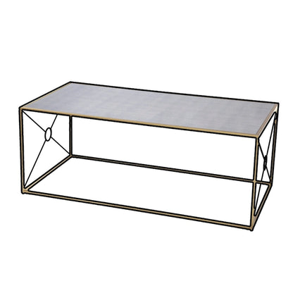 Table basse Lanfranco de style transitionnel en métal doré de SEI Furniture